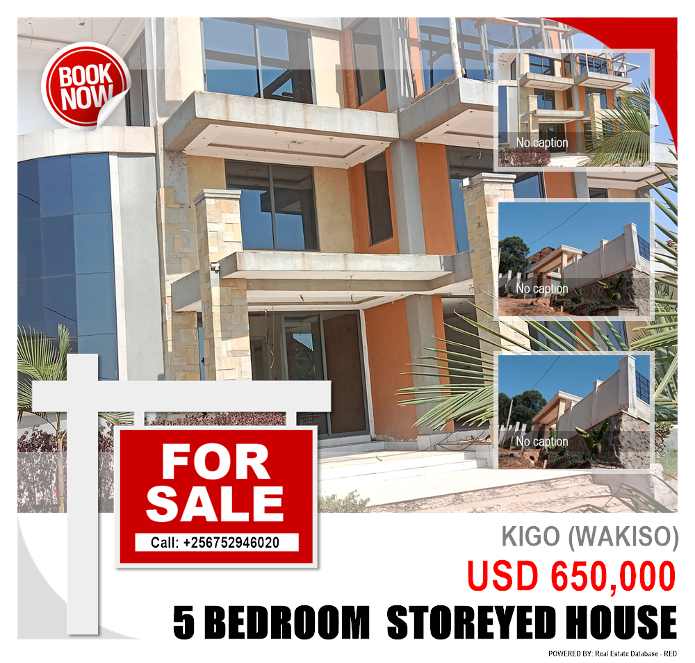 5 bedroom Storeyed house  for sale in Kigo Wakiso Uganda, code: 171840