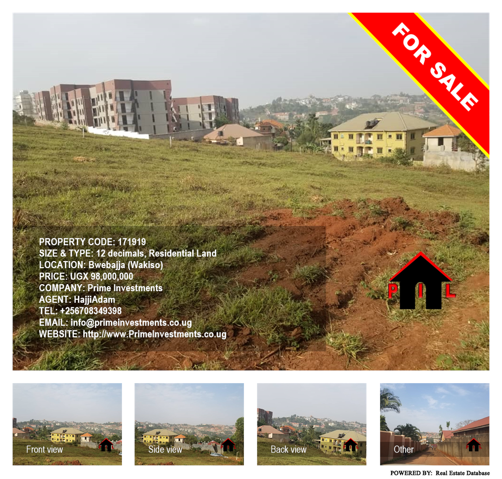 Residential Land  for sale in Bwebajja Wakiso Uganda, code: 171919