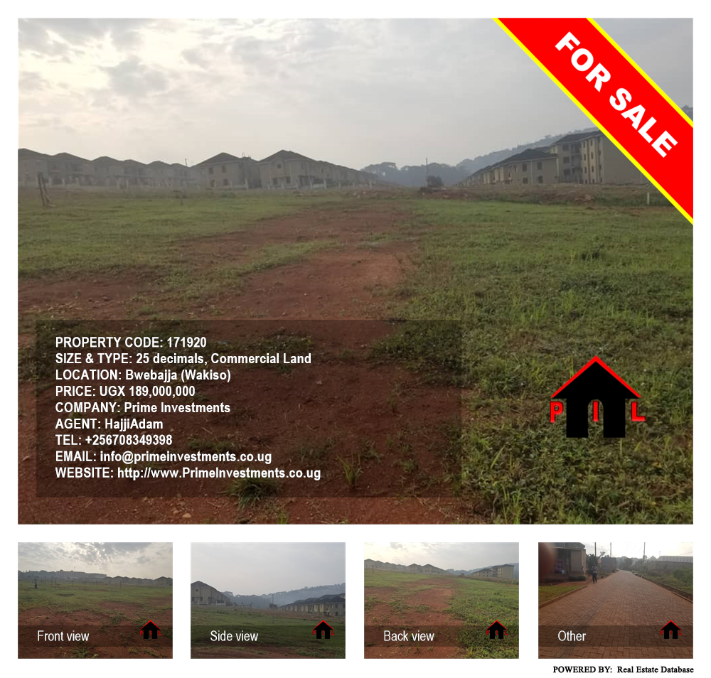 Commercial Land  for sale in Bwebajja Wakiso Uganda, code: 171920