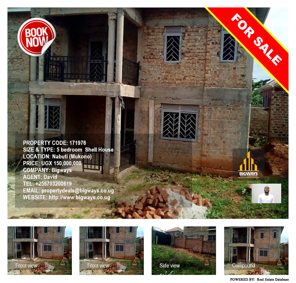 5 bedroom Shell House  for sale in Nabuti Mukono Uganda, code: 171976