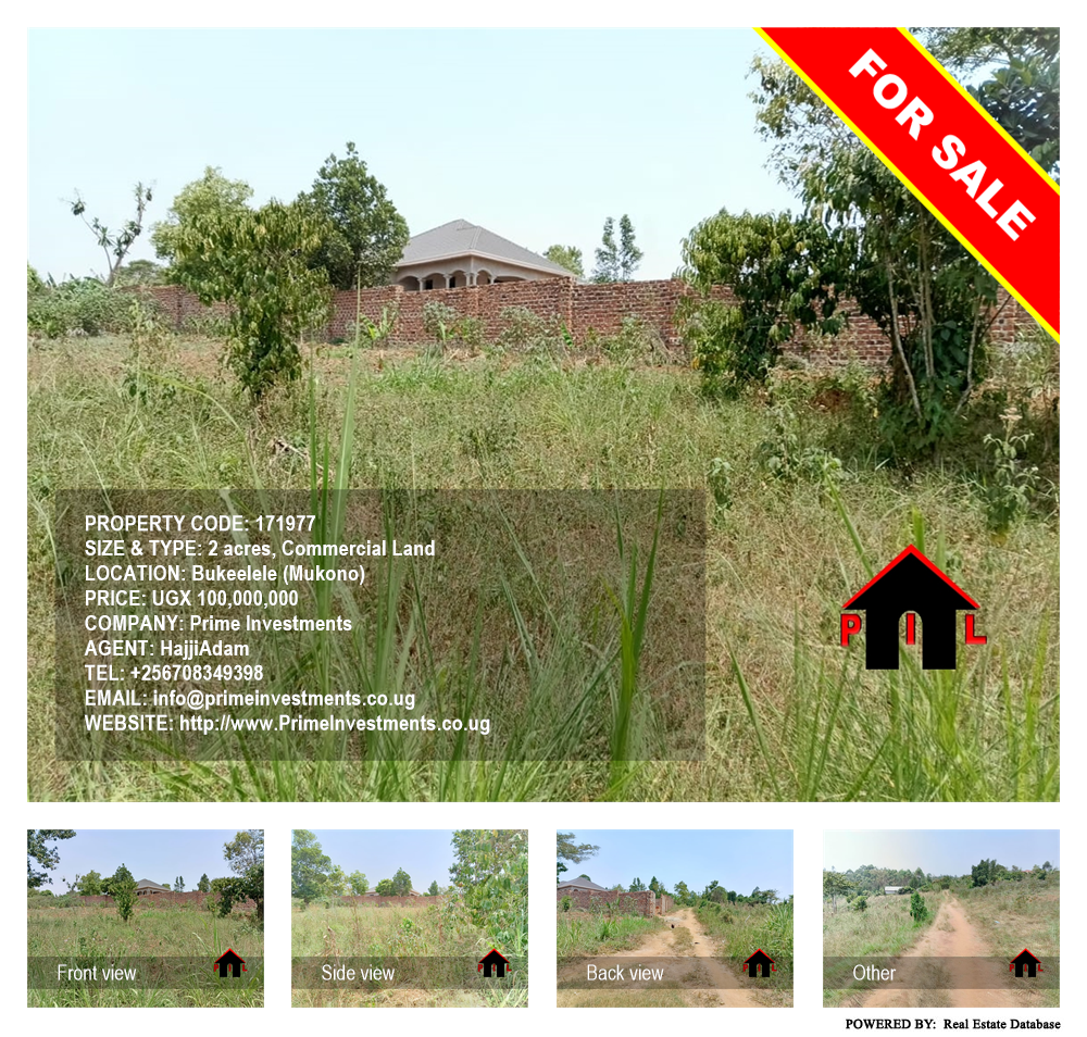 Commercial Land  for sale in Bukeelele Mukono Uganda, code: 171977