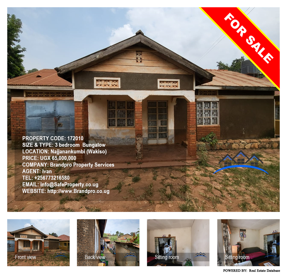 3 bedroom Bungalow  for sale in Najjanankumbi Wakiso Uganda, code: 172010
