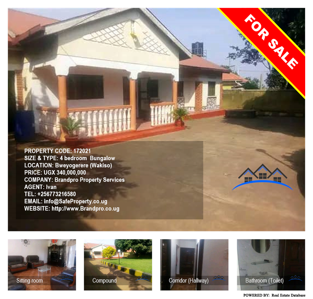 4 bedroom Bungalow  for sale in Bweyogerere Wakiso Uganda, code: 172021
