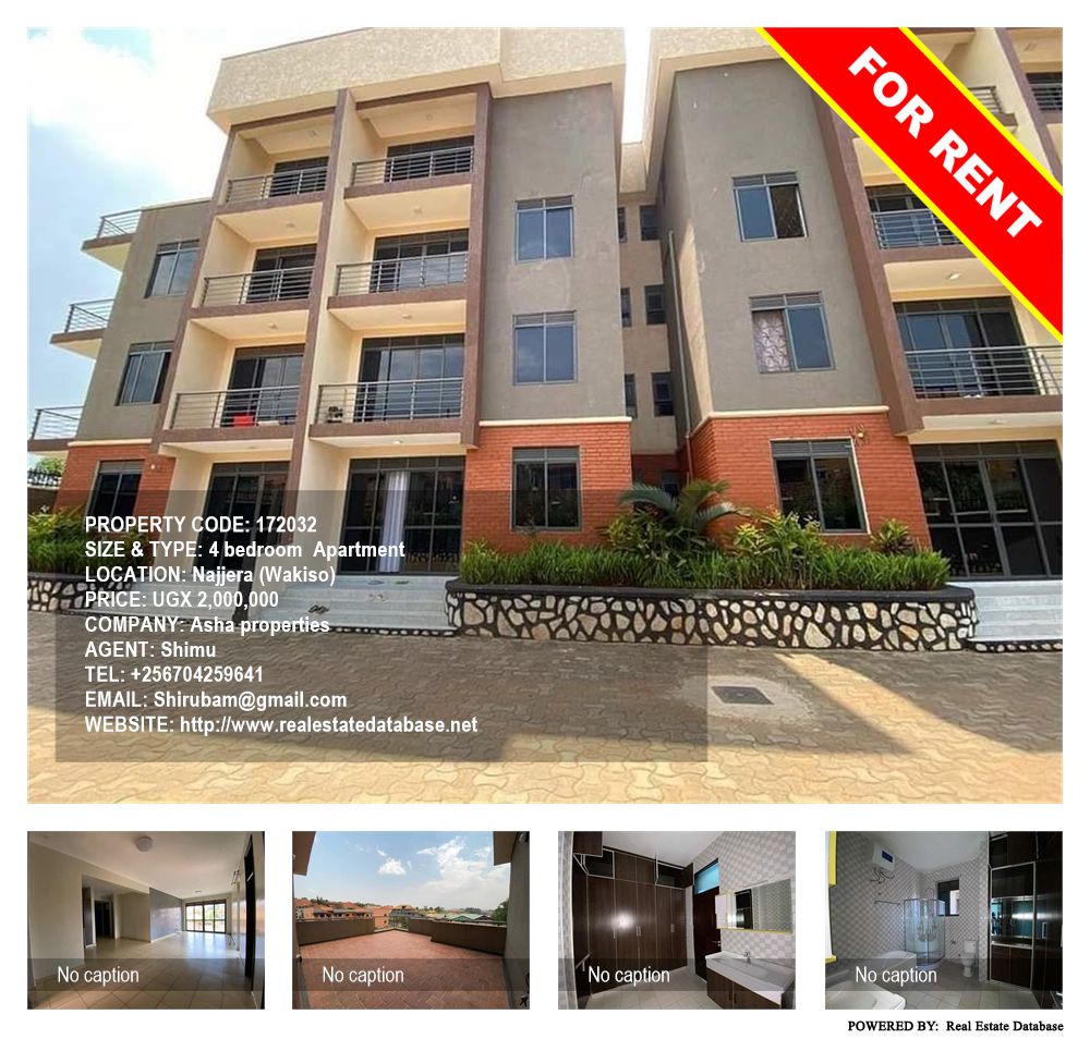 4 bedroom Apartment  for rent in Najjera Wakiso Uganda, code: 172032