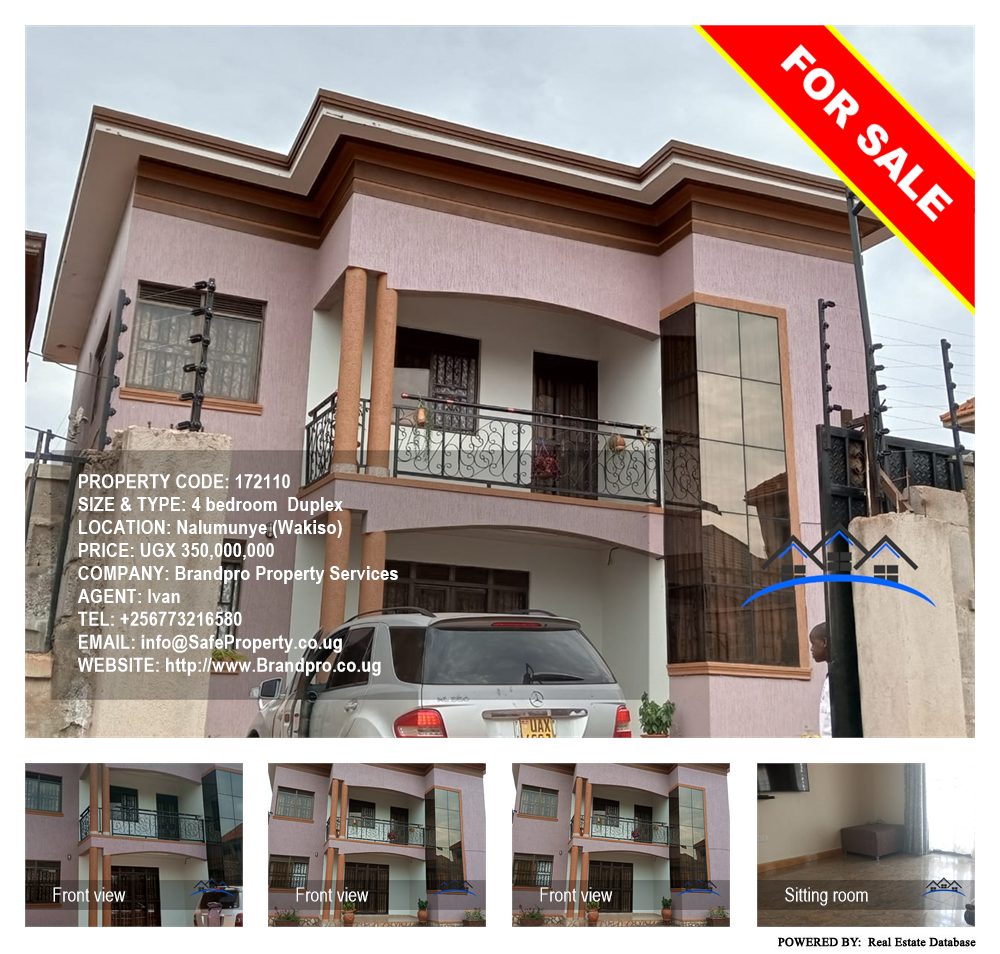 4 bedroom Duplex  for sale in Nalumunye Wakiso Uganda, code: 172110