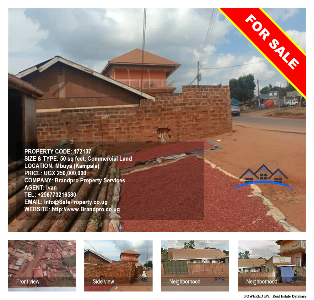 Commercial Land  for sale in Mbuya Kampala Uganda, code: 172137