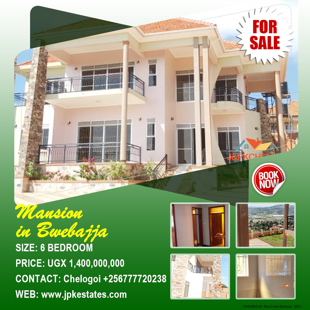6 bedroom Mansion  for sale in Bwebajja Wakiso Uganda, code: 172161