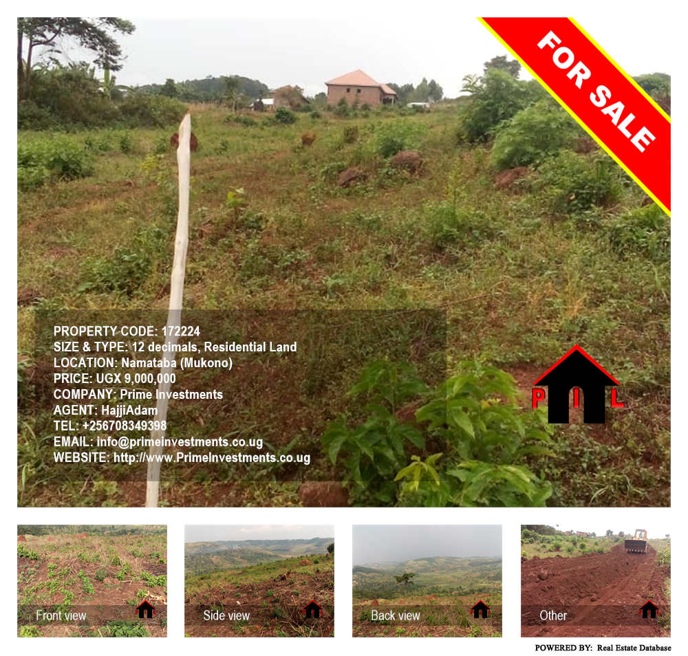 Residential Land  for sale in Namataba Mukono Uganda, code: 172224