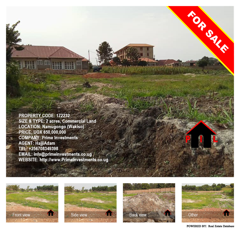 Commercial Land  for sale in Namugongo Wakiso Uganda, code: 172232