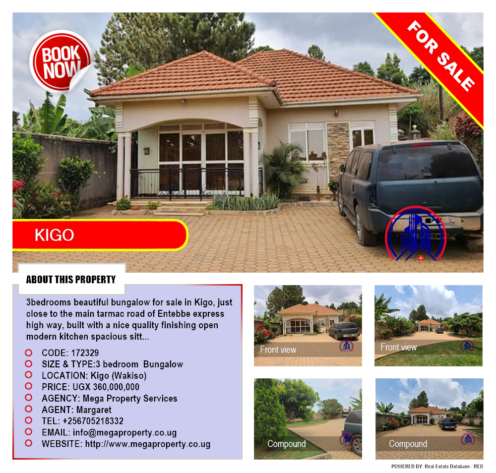 3 bedroom Bungalow  for sale in Kigo Wakiso Uganda, code: 172329