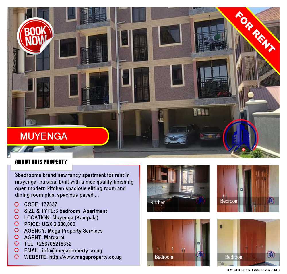 3 bedroom Apartment  for rent in Muyenga Kampala Uganda, code: 172337