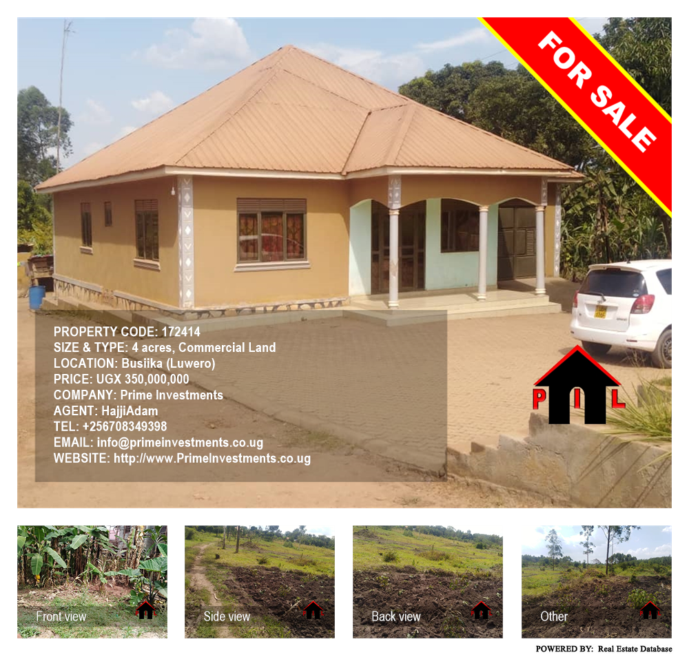 Commercial Land  for sale in Busiika Luweero Uganda, code: 172414