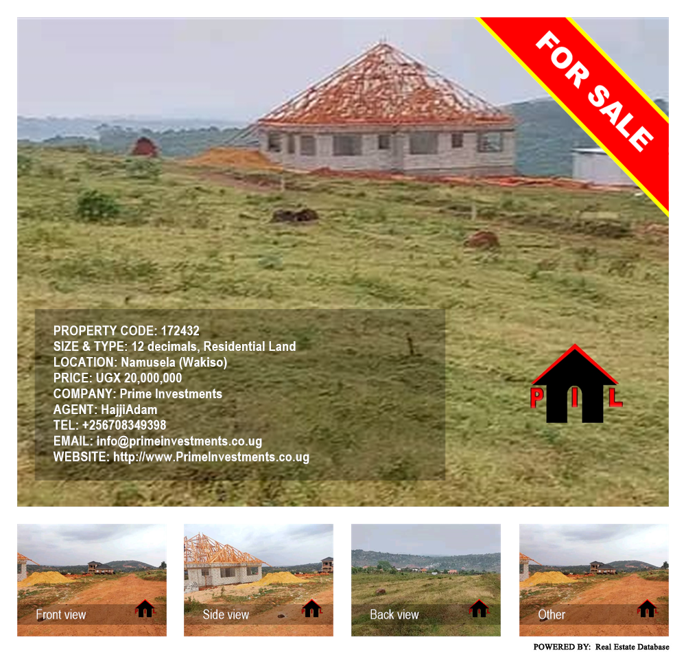 Residential Land  for sale in Namusela Wakiso Uganda, code: 172432