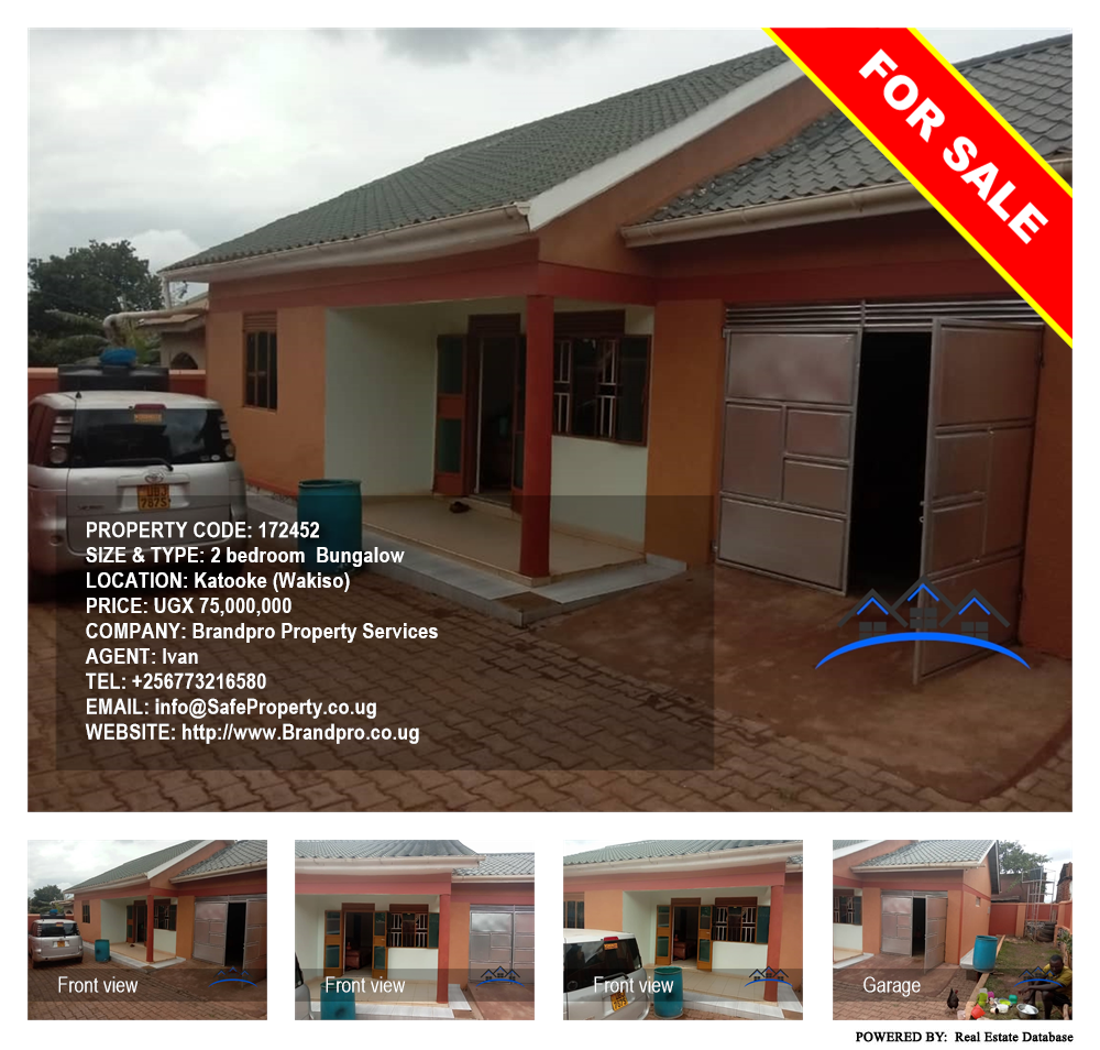2 bedroom Bungalow  for sale in Katooke Wakiso Uganda, code: 172452
