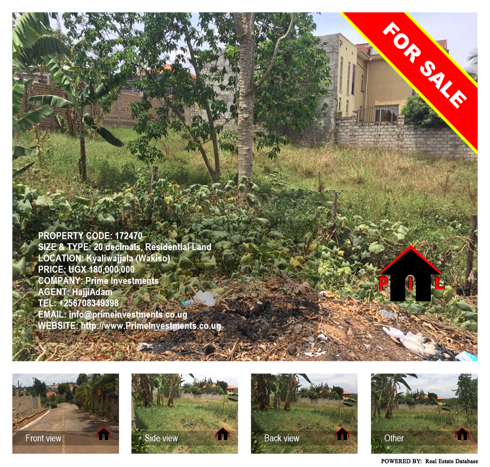 Residential Land  for sale in Kyaliwajjala Wakiso Uganda, code: 172470