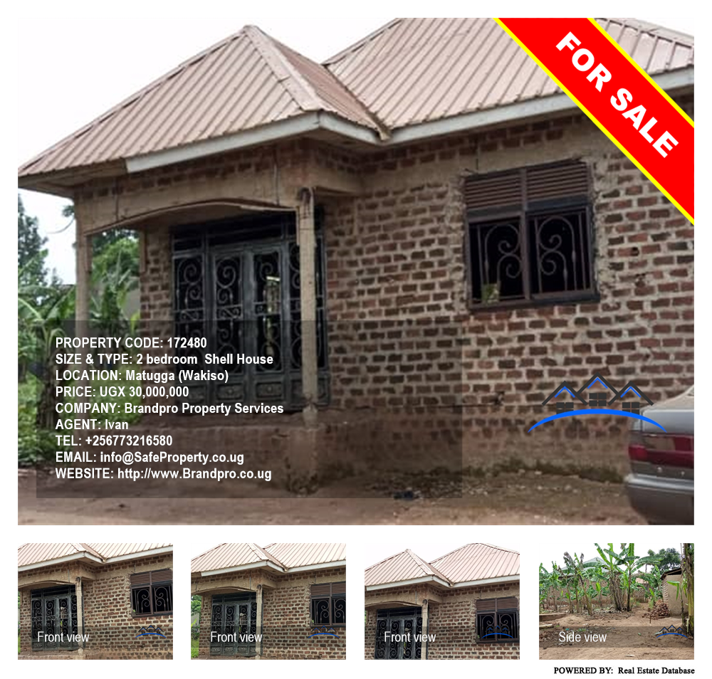 2 bedroom Shell House  for sale in Matugga Wakiso Uganda, code: 172480