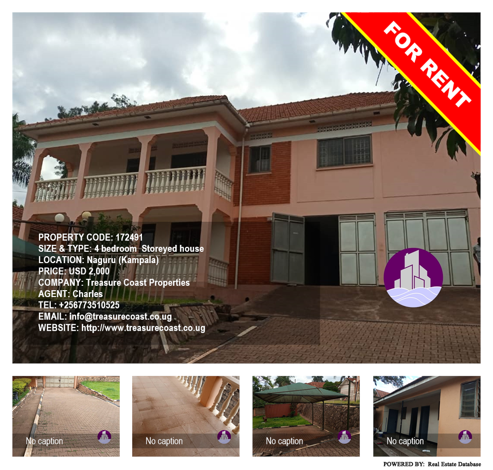 4 bedroom Storeyed house  for rent in Naguru Kampala Uganda, code: 172491