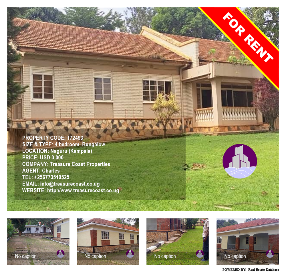 4 bedroom Bungalow  for rent in Naguru Kampala Uganda, code: 172493