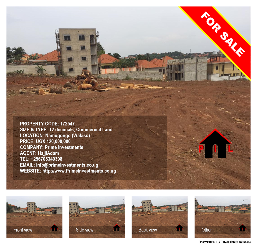 Commercial Land  for sale in Namugongo Wakiso Uganda, code: 172547