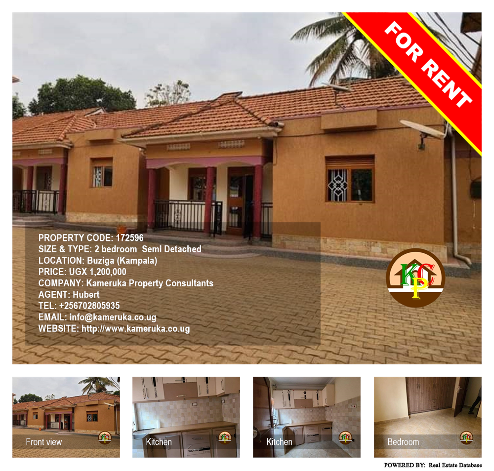 2 bedroom Semi Detached  for rent in Buziga Kampala Uganda, code: 172596