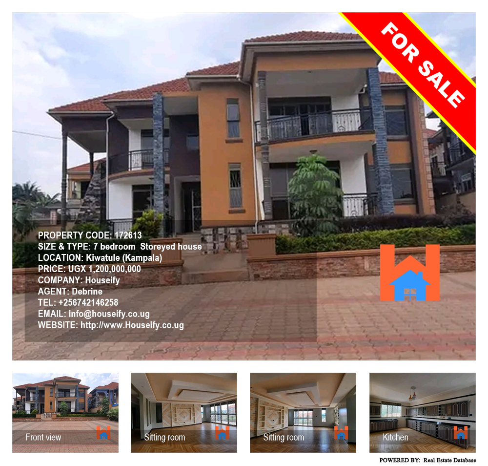 7 bedroom Storeyed house  for sale in Kiwaatule Kampala Uganda, code: 172613