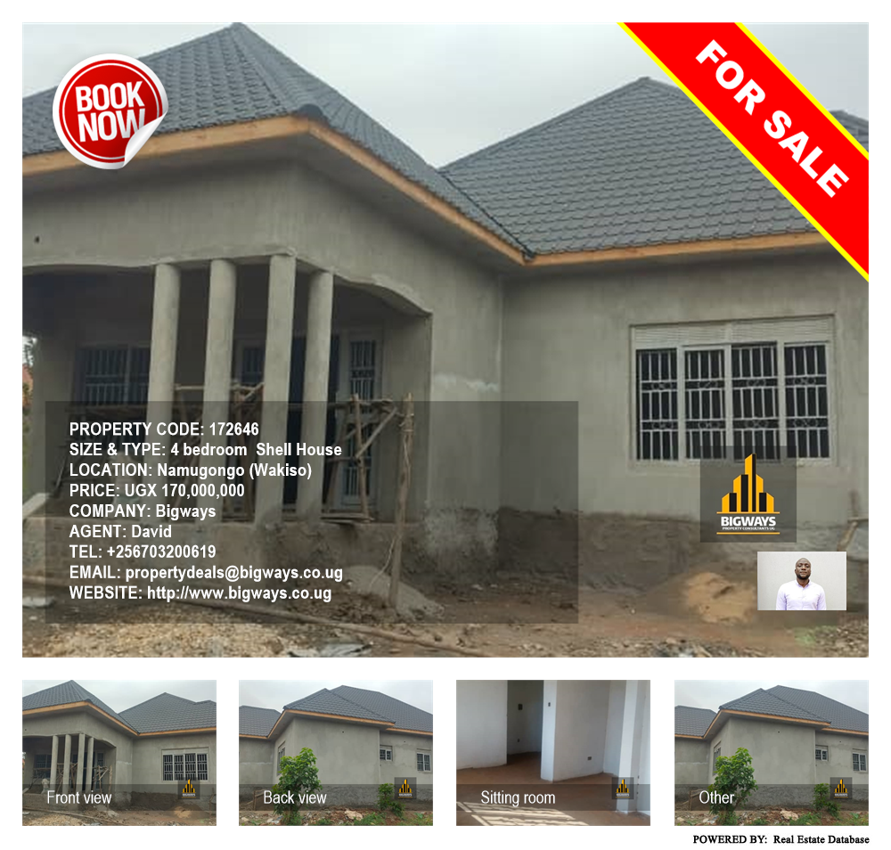 4 bedroom Shell House  for sale in Namugongo Wakiso Uganda, code: 172646