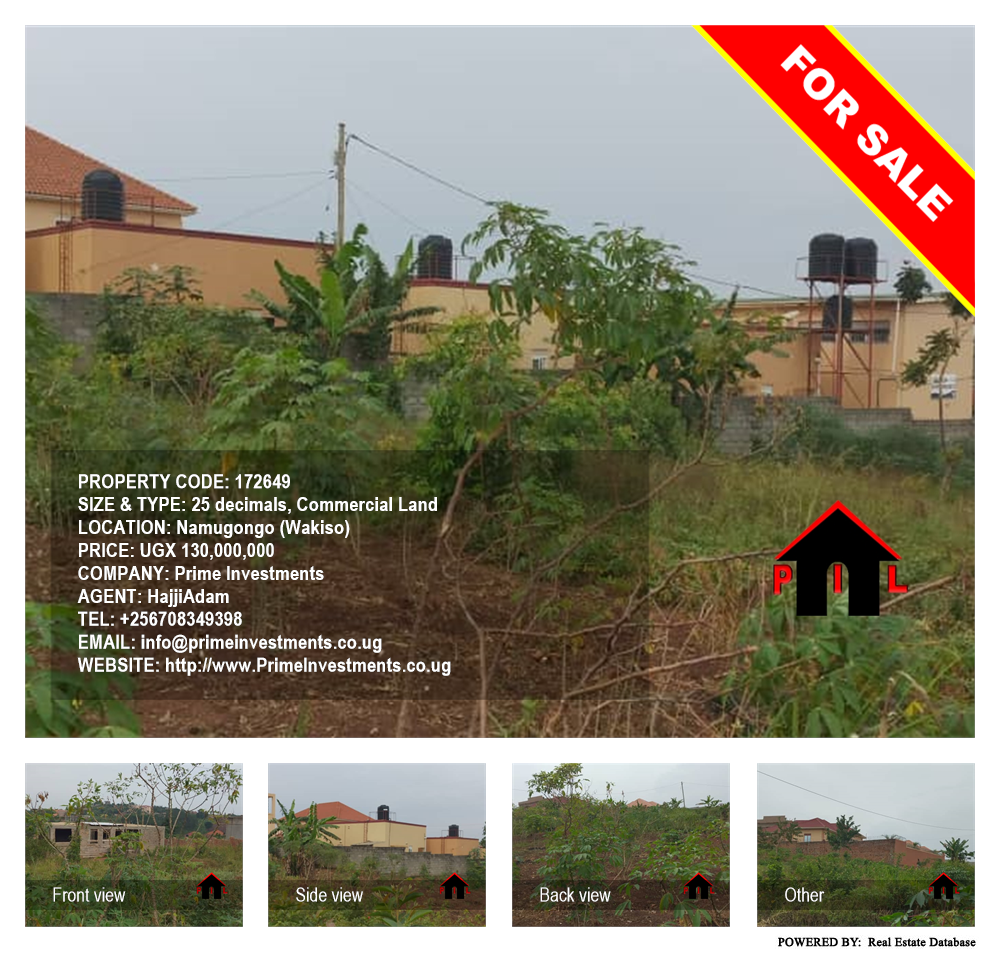 Commercial Land  for sale in Namugongo Wakiso Uganda, code: 172649
