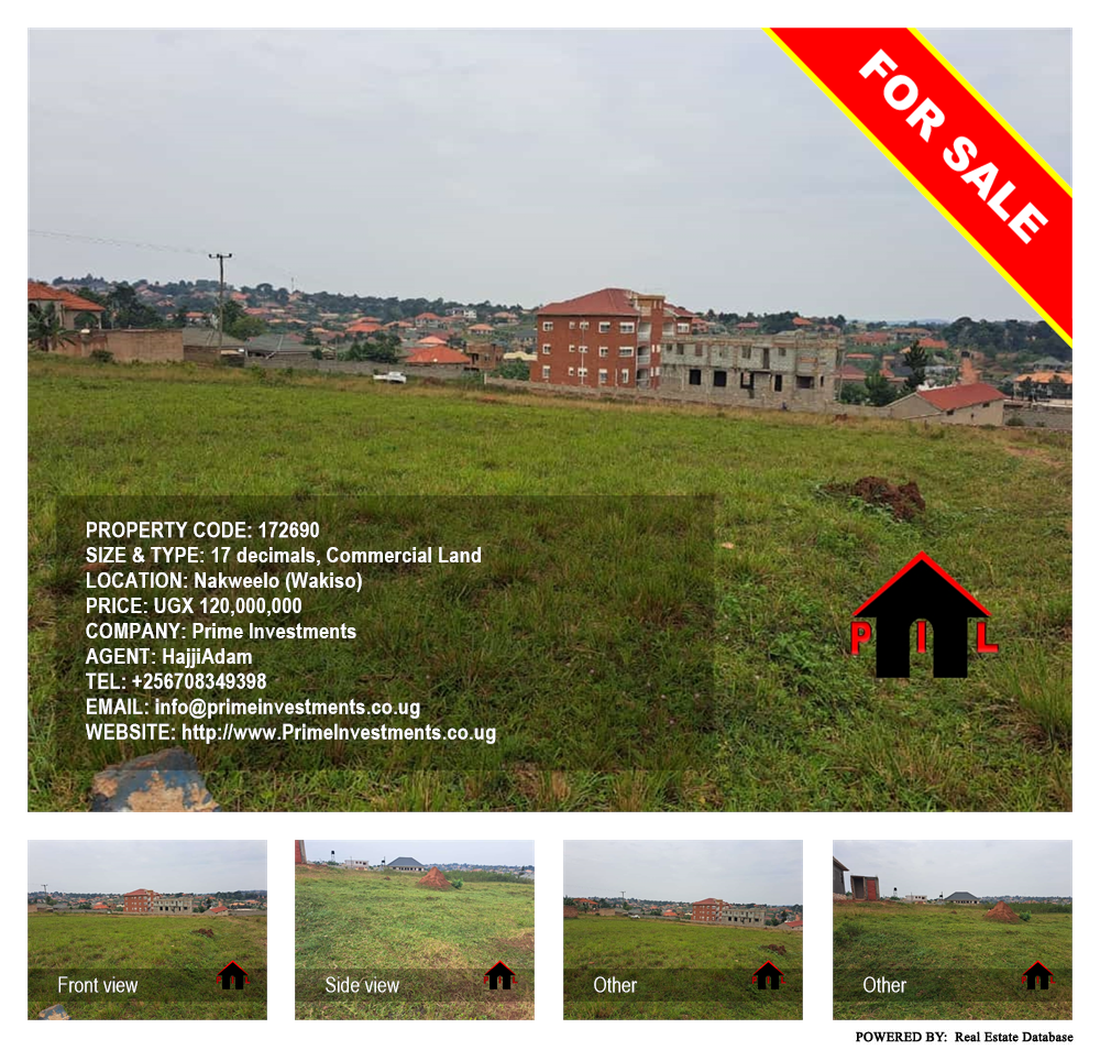 Commercial Land  for sale in Nakweelo Wakiso Uganda, code: 172690