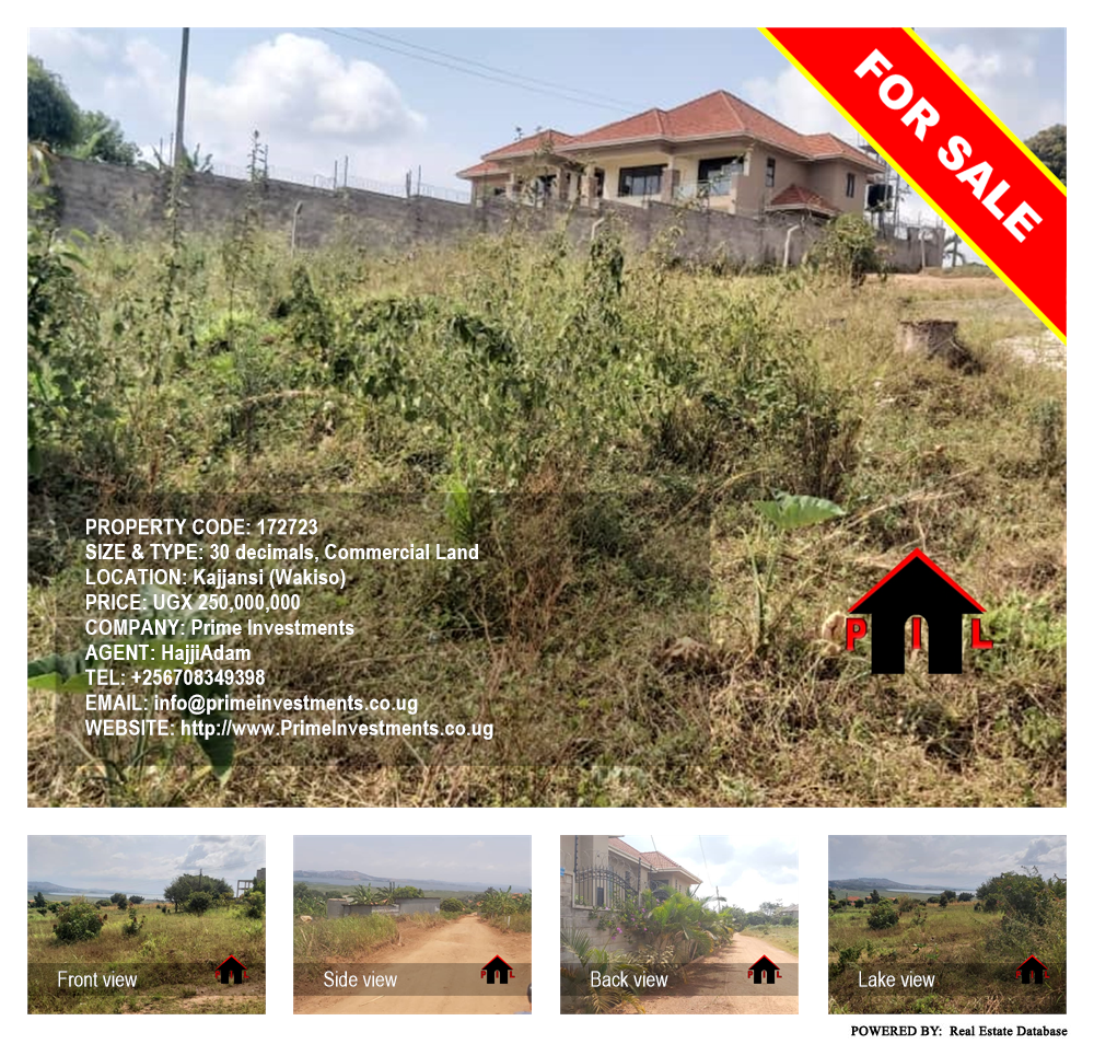 Commercial Land  for sale in Kajjansi Wakiso Uganda, code: 172723
