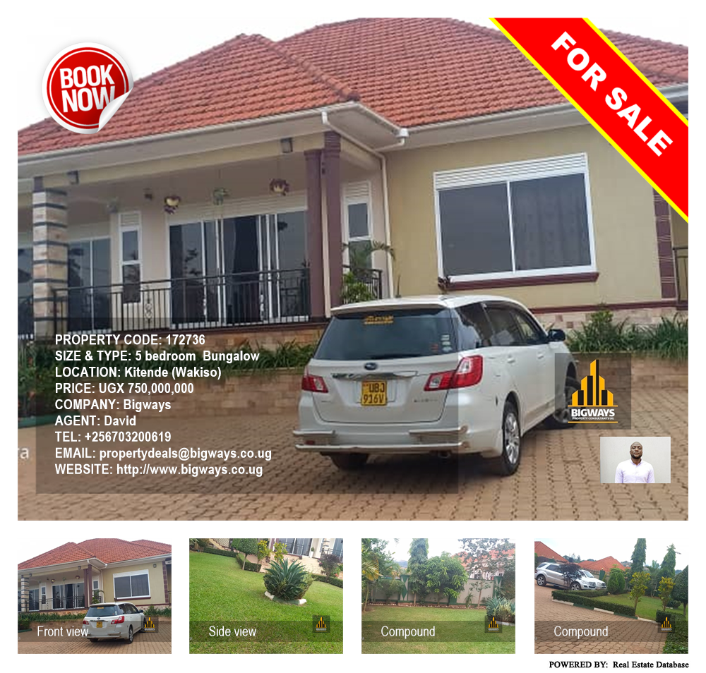 5 bedroom Bungalow  for sale in Kitende Wakiso Uganda, code: 172736