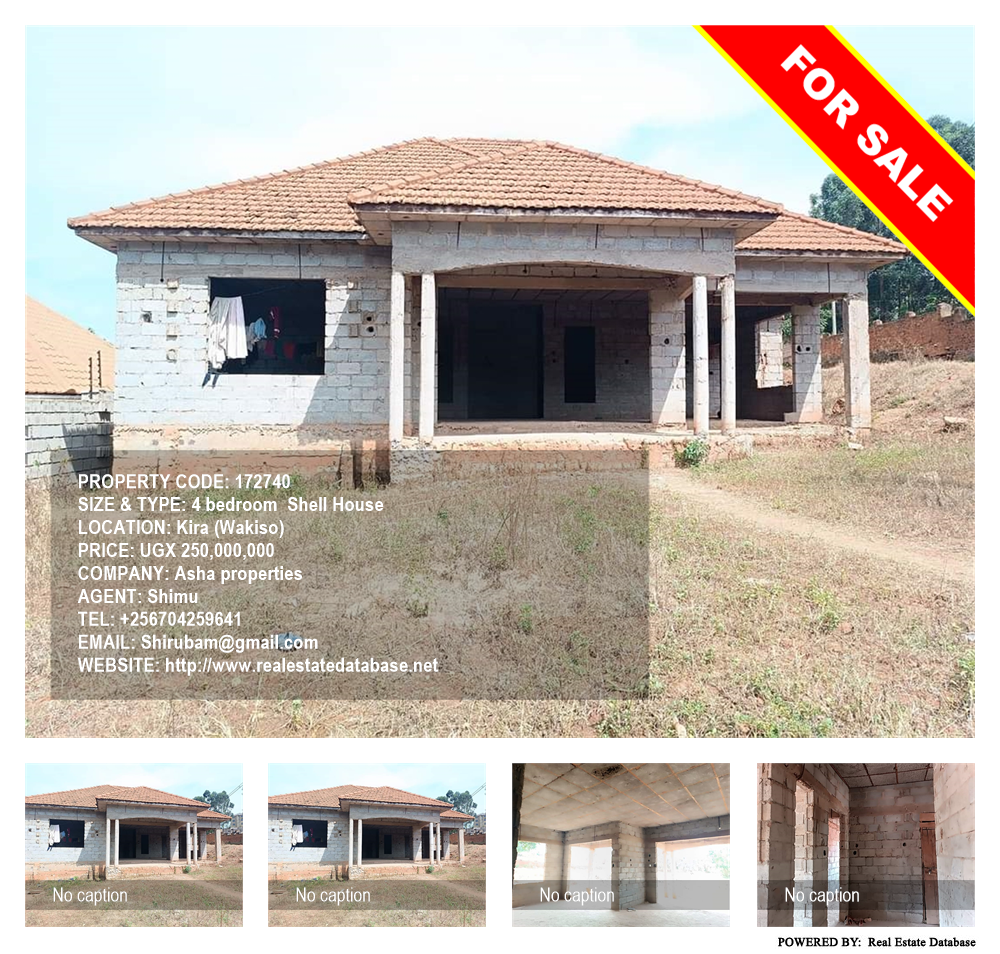 4 bedroom Shell House  for sale in Kira Wakiso Uganda, code: 172740