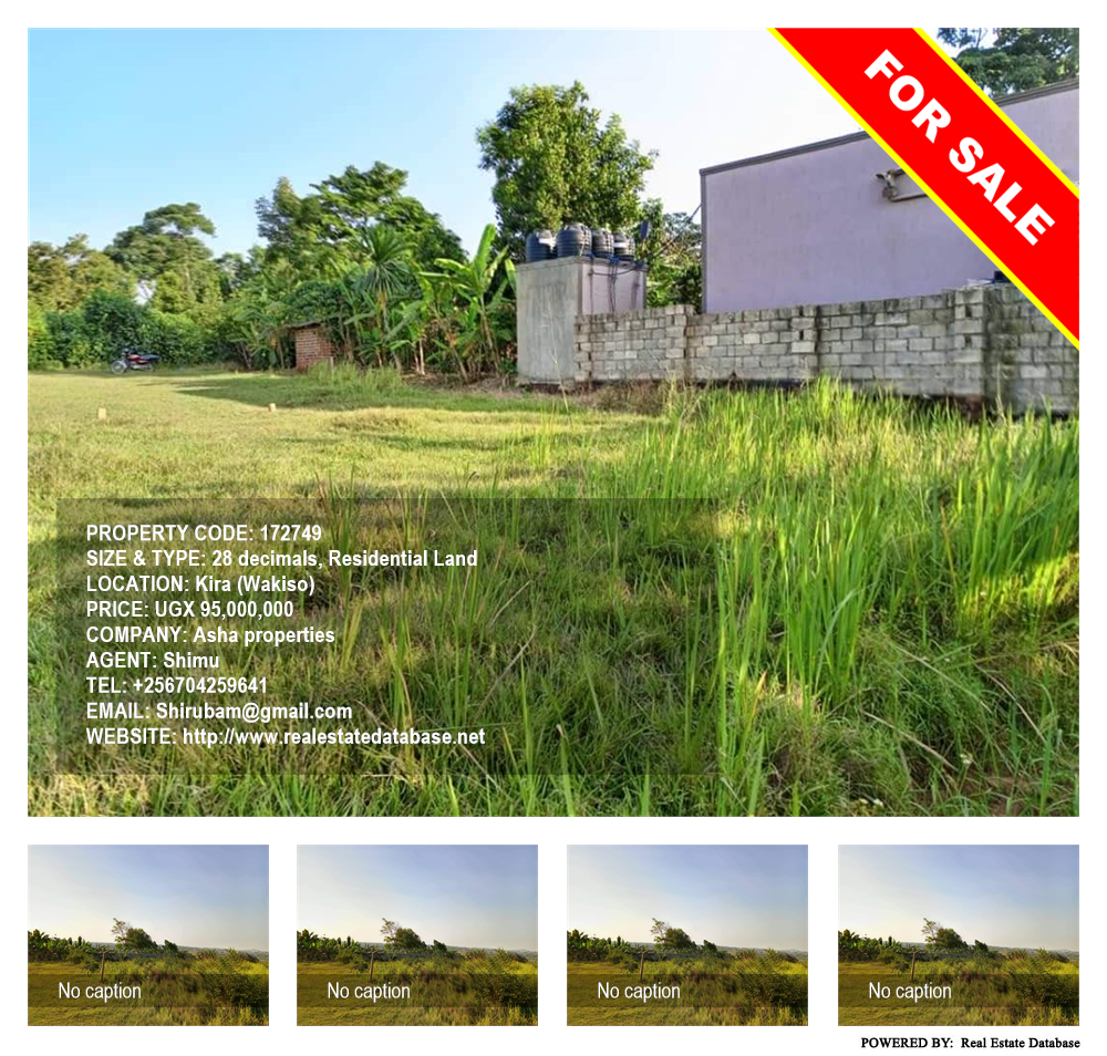 Residential Land  for sale in Kira Wakiso Uganda, code: 172749