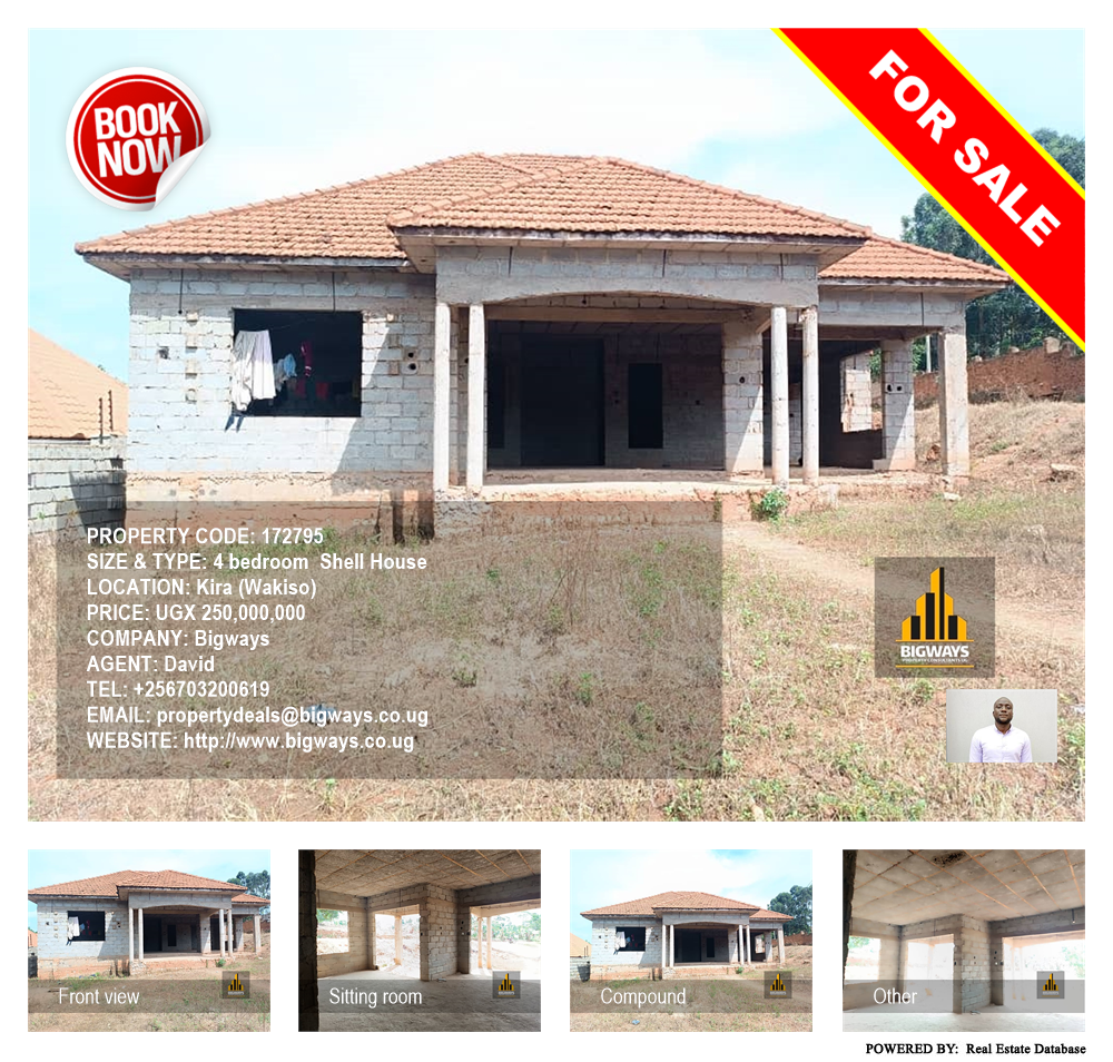 4 bedroom Shell House  for sale in Kira Wakiso Uganda, code: 172795