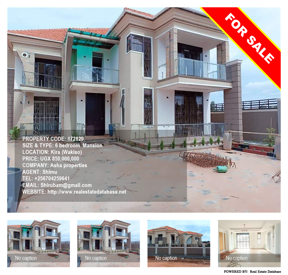 6 bedroom Mansion  for sale in Kira Wakiso Uganda, code: 172829