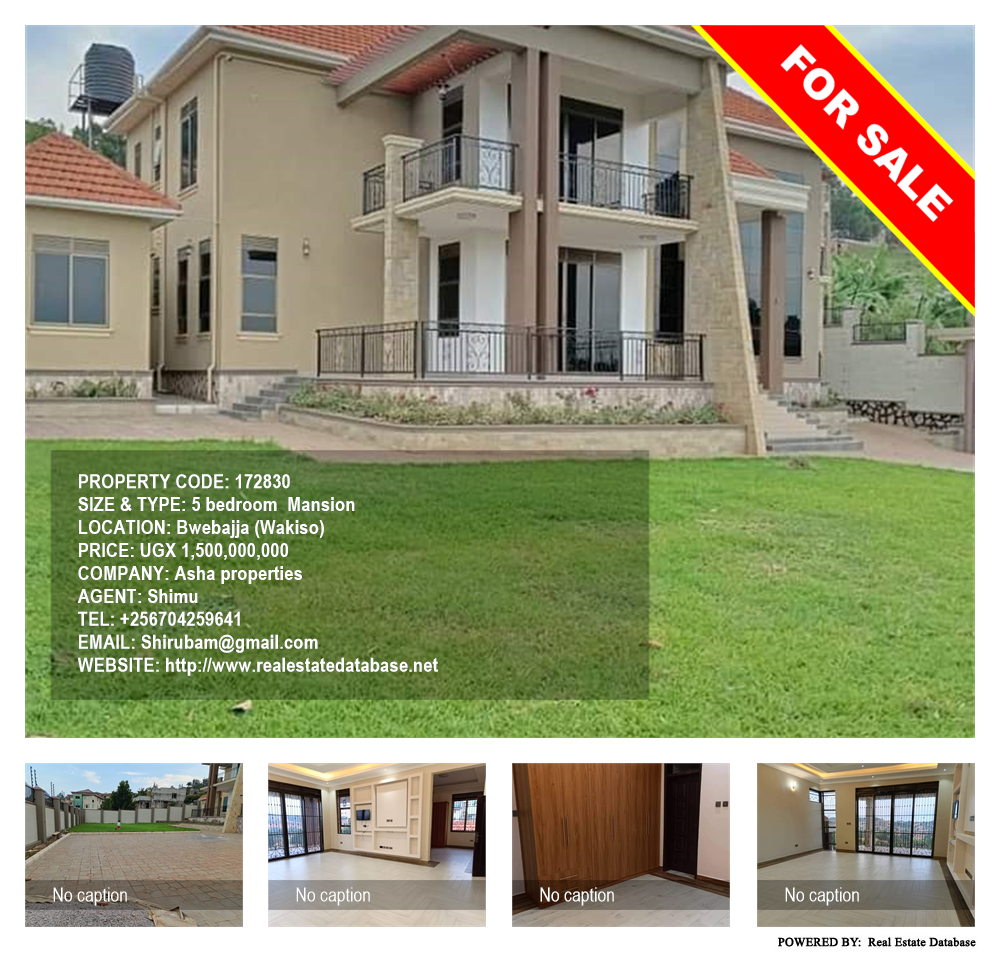 5 bedroom Mansion  for sale in Bwebajja Wakiso Uganda, code: 172830