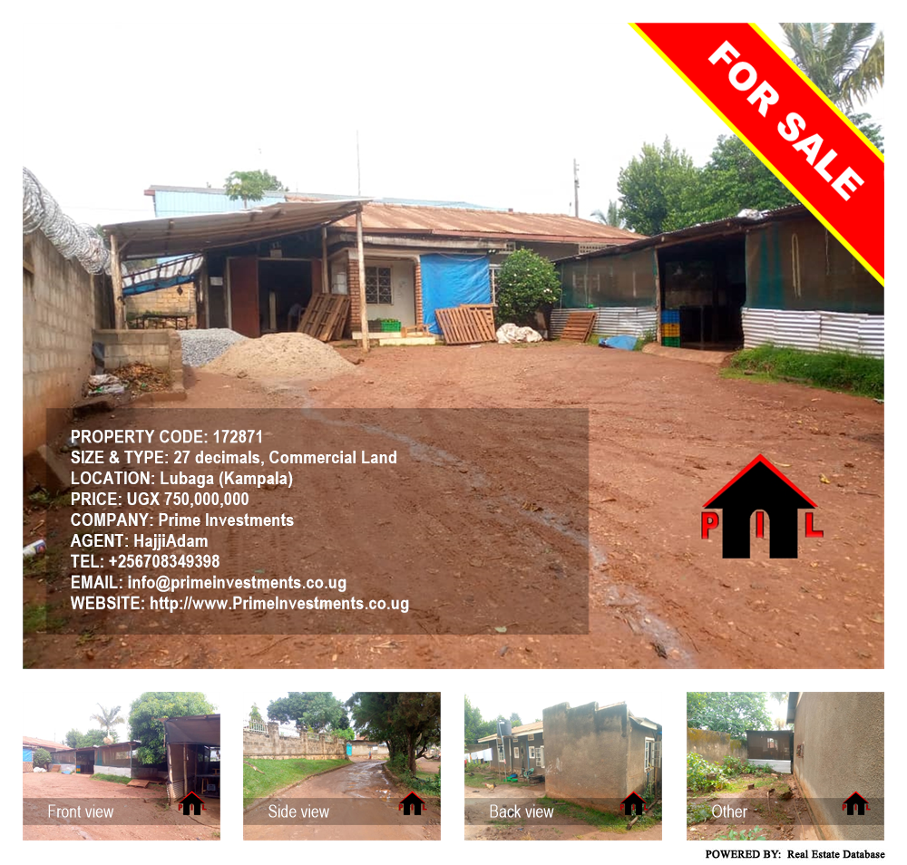 Commercial Land  for sale in Lubaga Kampala Uganda, code: 172871