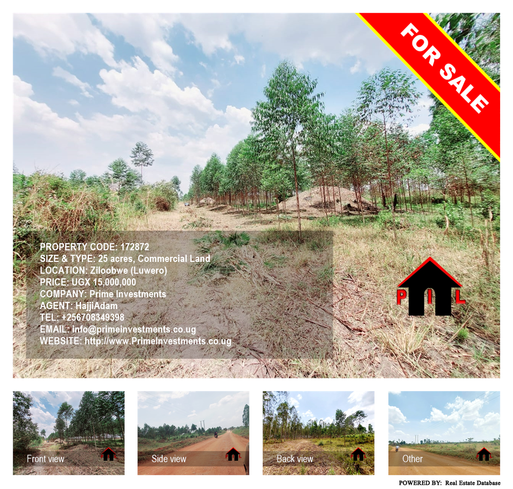Commercial Land  for sale in Ziloobwe Luweero Uganda, code: 172872