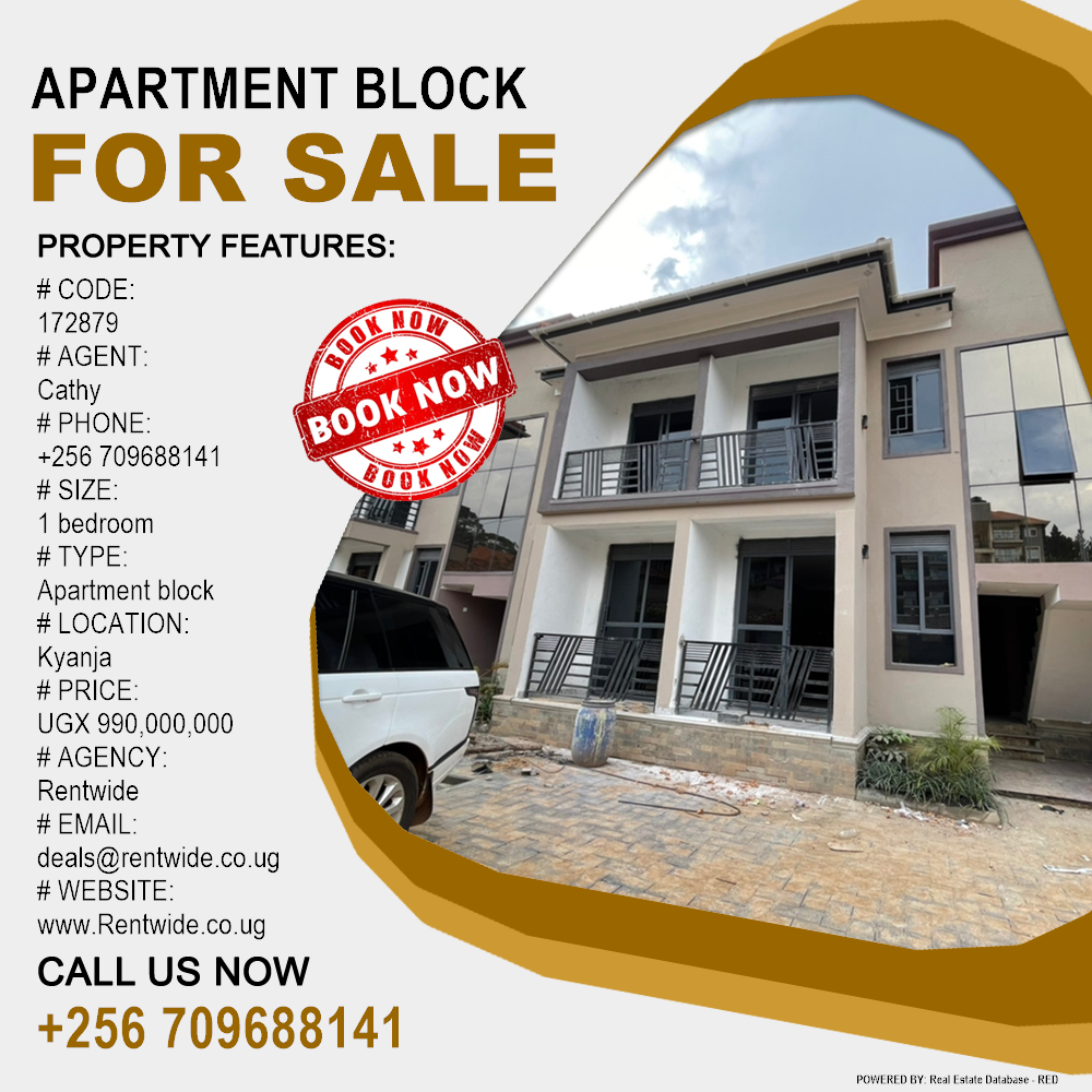 1 bedroom Apartment block  for sale in Kyanja Kampala Uganda, code: 172879