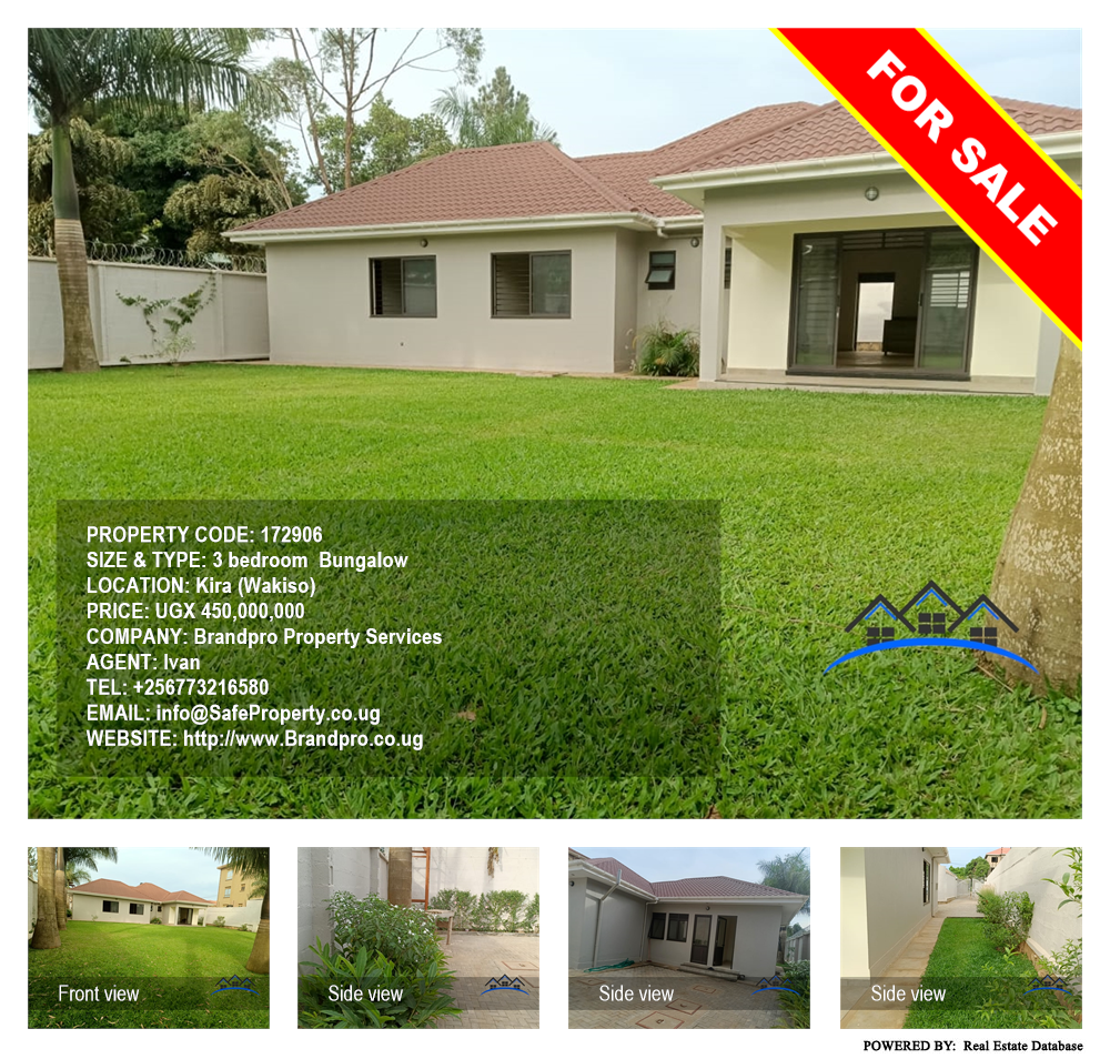 3 bedroom Bungalow  for sale in Kira Wakiso Uganda, code: 172906