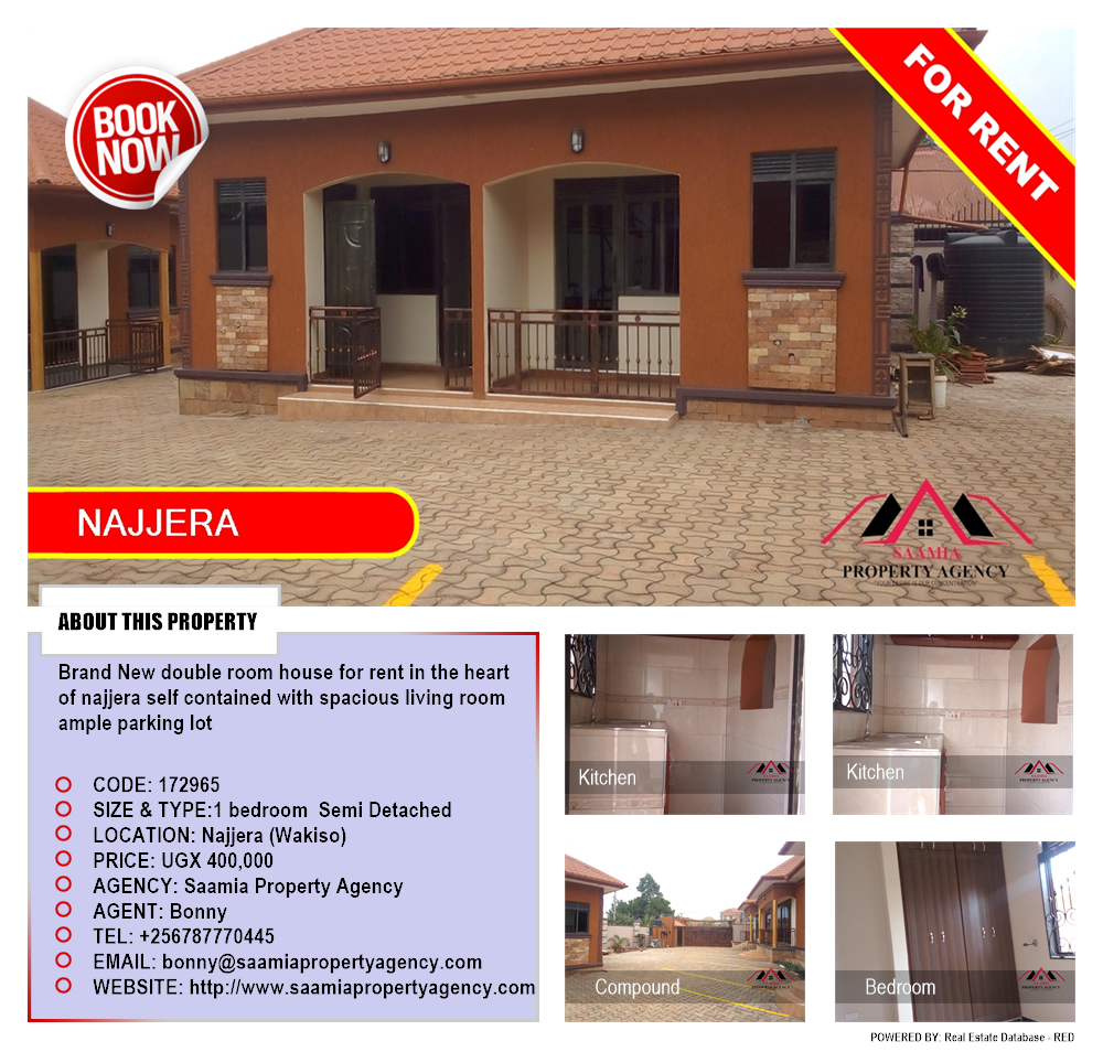 1 bedroom Semi Detached  for rent in Najjera Wakiso Uganda, code: 172965