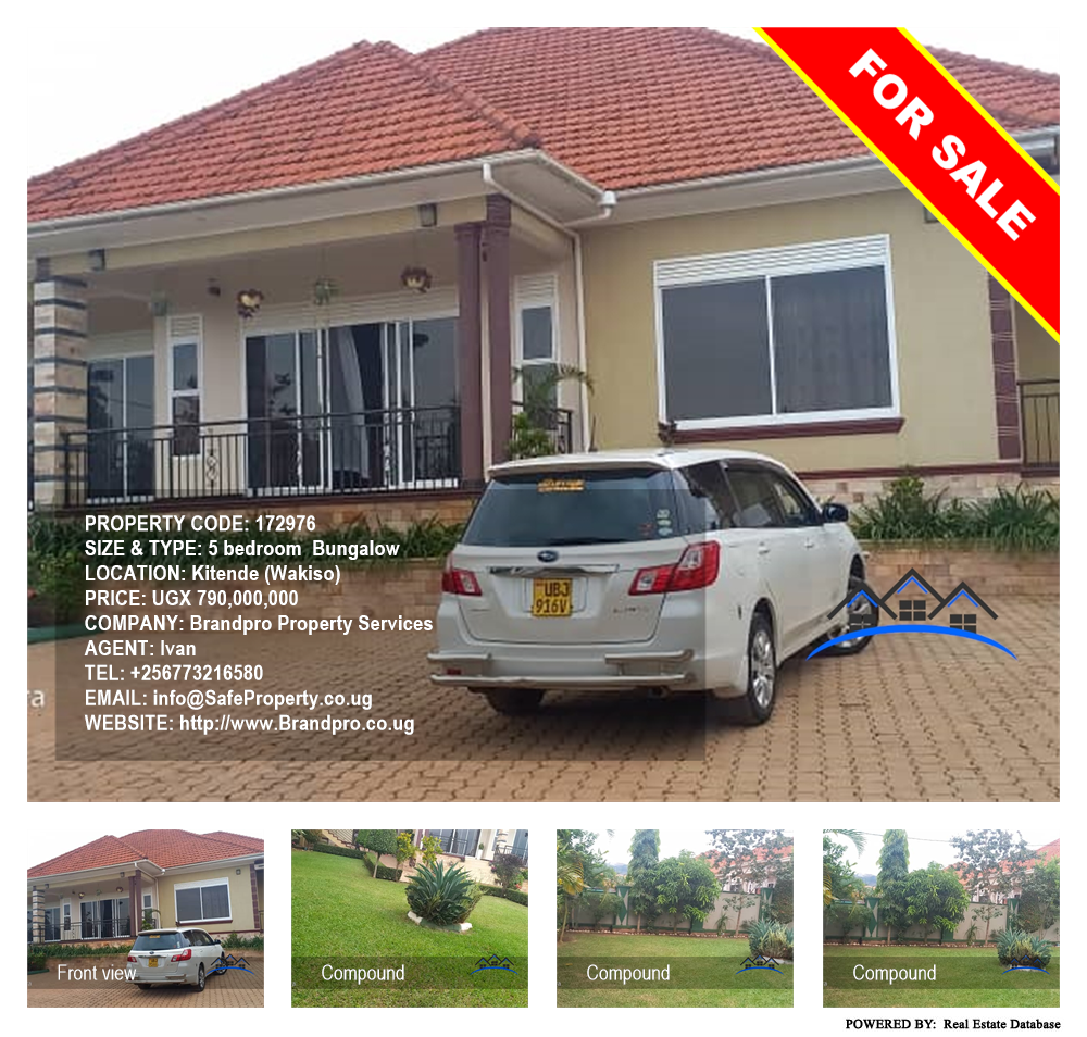 5 bedroom Bungalow  for sale in Kitende Wakiso Uganda, code: 172976