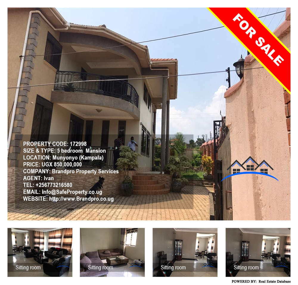 5 bedroom Mansion  for sale in Munyonyo Kampala Uganda, code: 172998
