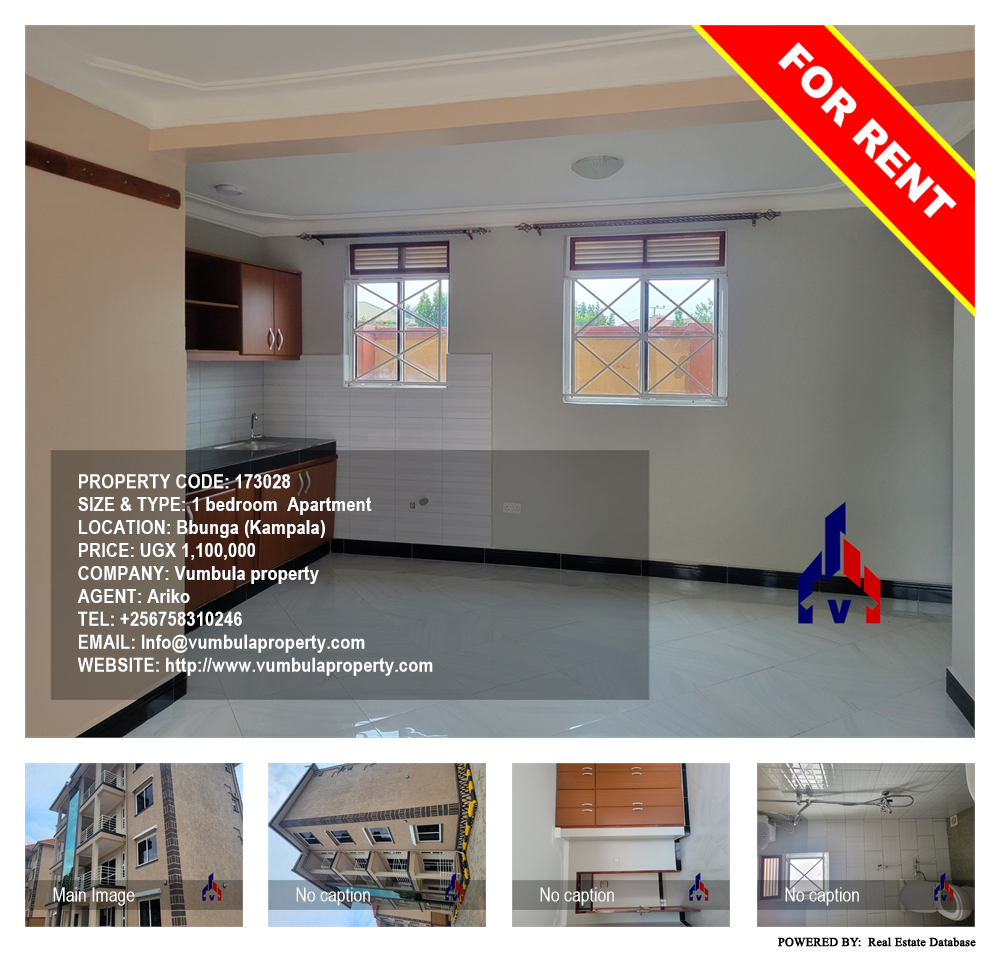1 bedroom Apartment  for rent in Bbunga Kampala Uganda, code: 173028