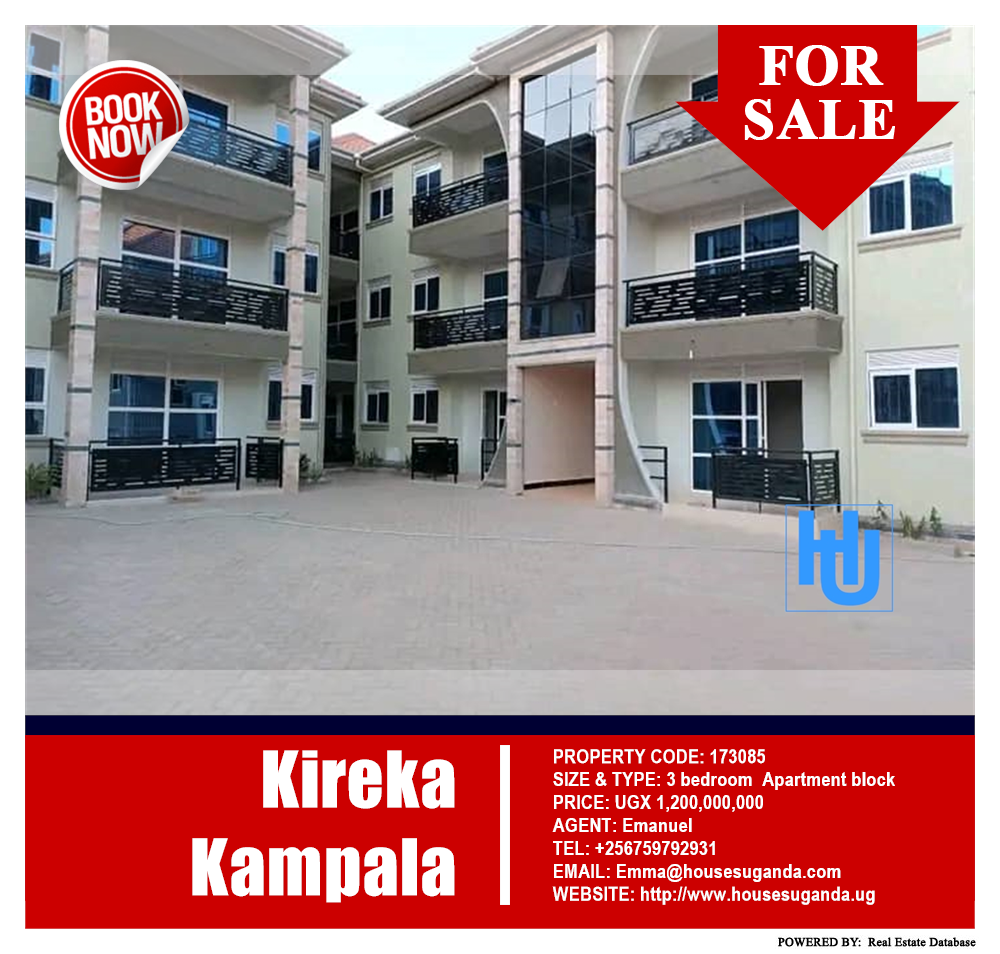 3 bedroom Apartment block  for sale in Kireka Kampala Uganda, code: 173085