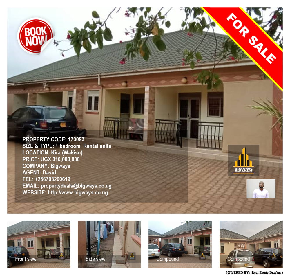 1 bedroom Rental units  for sale in Kira Wakiso Uganda, code: 173093