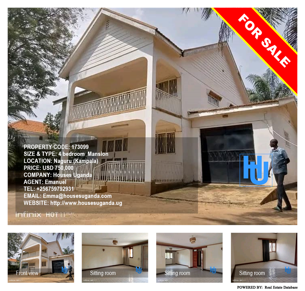 4 bedroom Mansion  for sale in Naguru Kampala Uganda, code: 173099