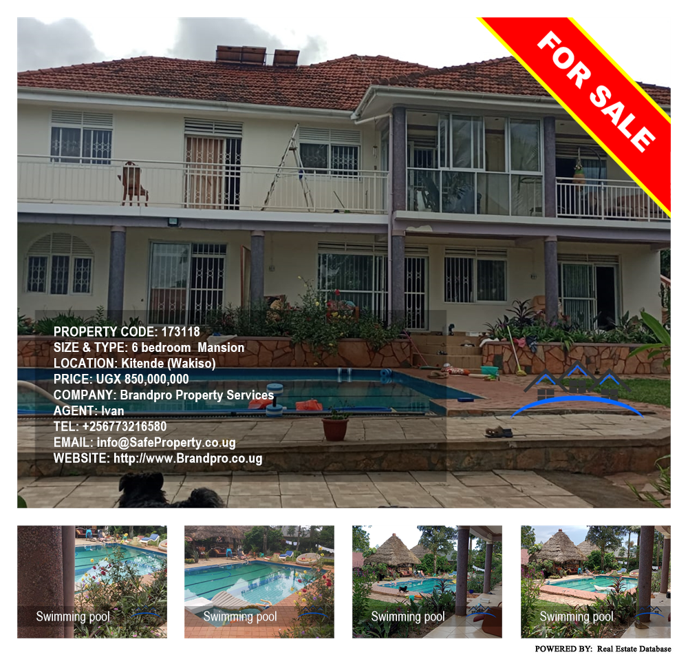6 bedroom Mansion  for sale in Kitende Wakiso Uganda, code: 173118