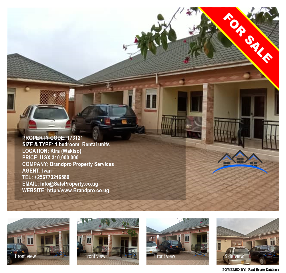 1 bedroom Rental units  for sale in Kira Wakiso Uganda, code: 173121
