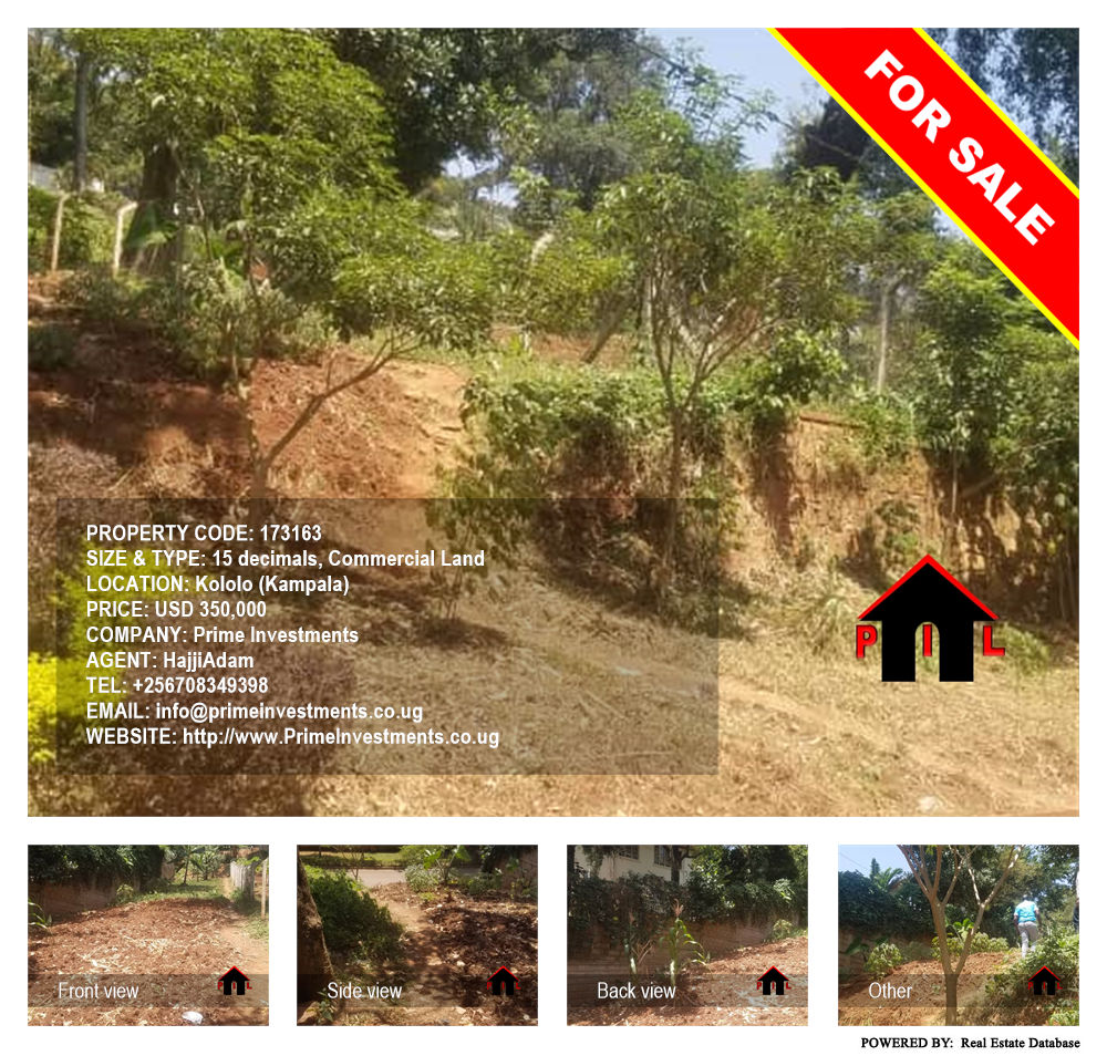 Commercial Land  for sale in Kololo Kampala Uganda, code: 173163