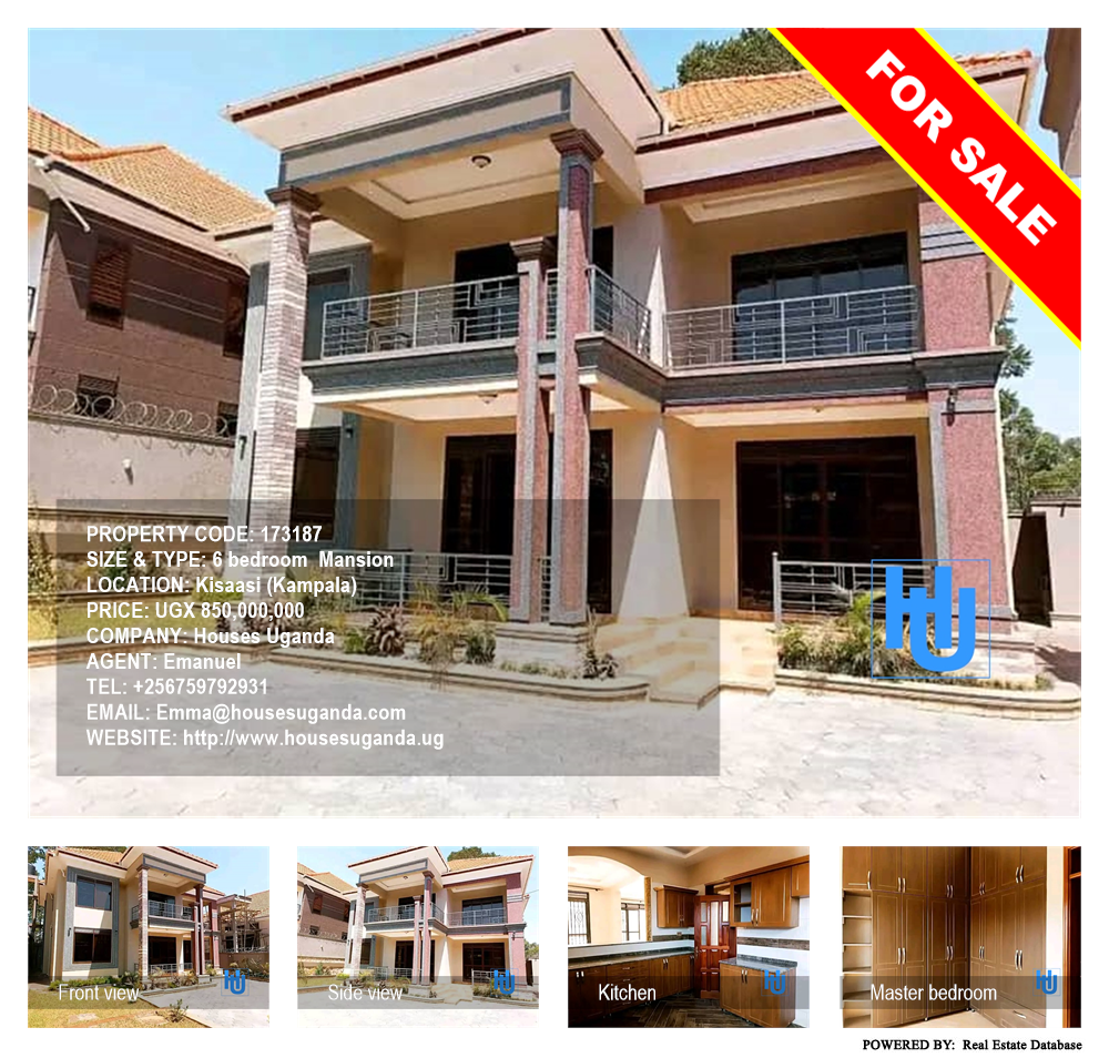 6 bedroom Mansion  for sale in Kisaasi Kampala Uganda, code: 173187